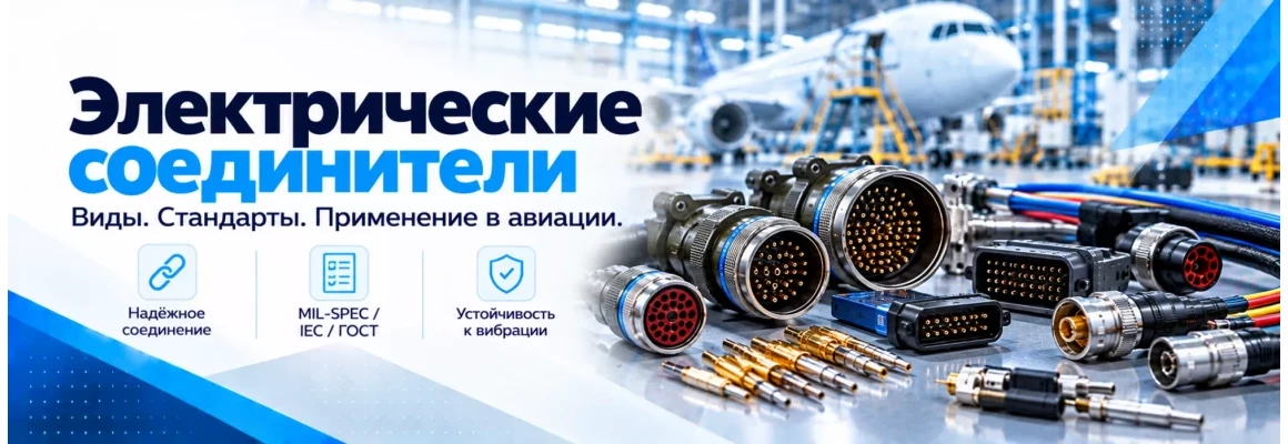 Электрические соединители: виды, стандарты и применение в авиации и оборонной промышленности